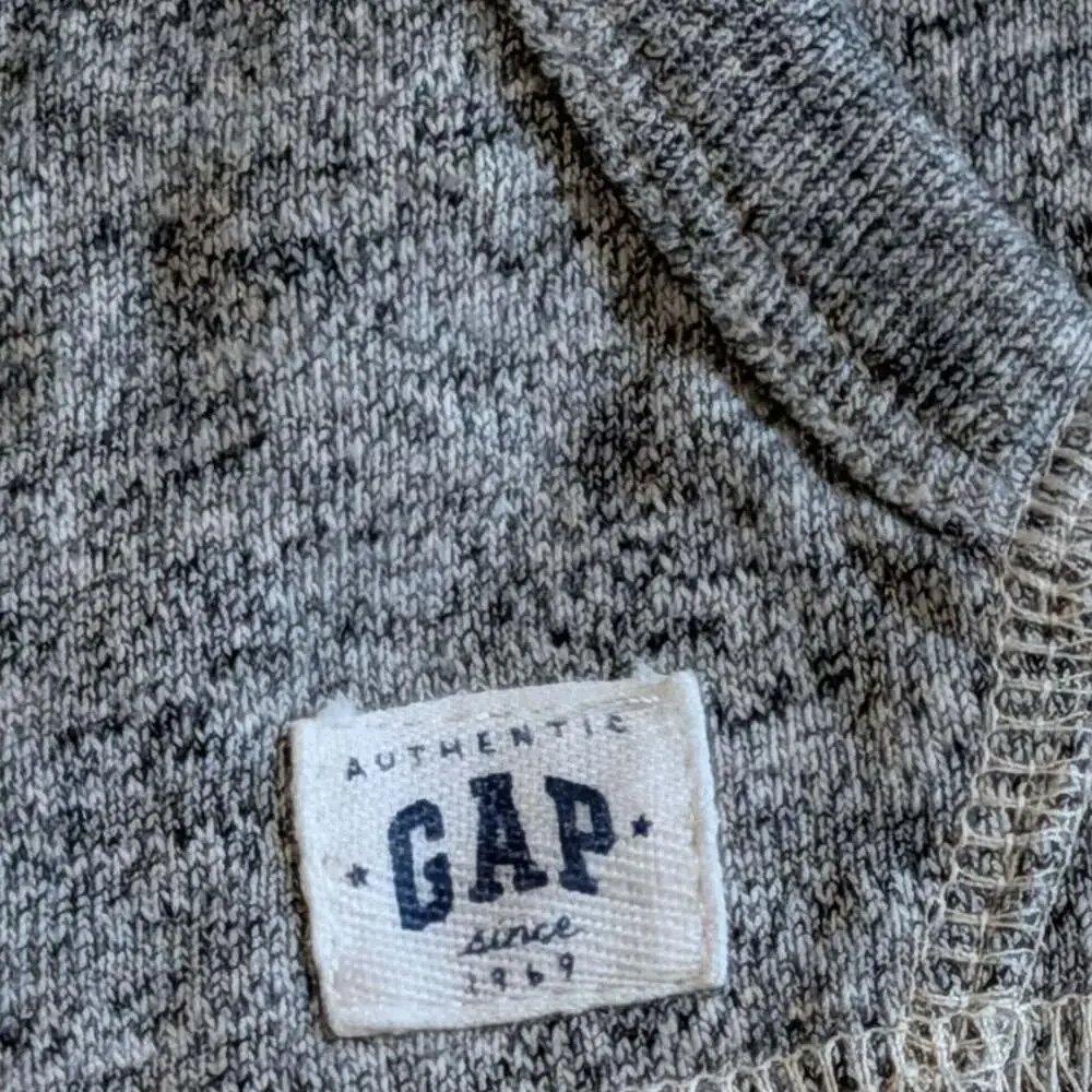 Baby Gap Gray Marled Short Sleeve Romper with Kangaroo Pocket 6-12 Months
